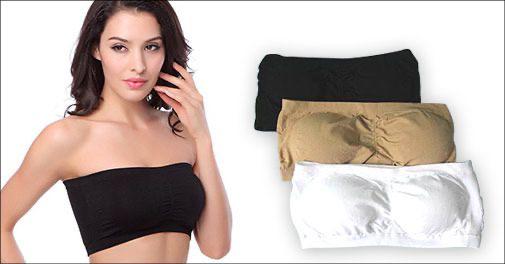 Comfort Bra (Large) 3 komfortable BH-toppe i farverne beige, sort og hvid