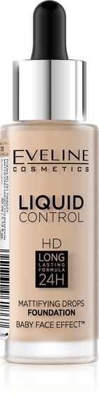 Eveline Liquid Control Foundation With Dropper 015 Vanilla Beige 32ml ⎮ 5901761961867 ⎮ GP_020034