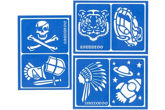 Sminkefarve stencils dreng 6stk. ass. selvklæbende ⎮ 766416000118 ⎮ VE_791003