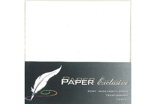 HOBBY2YOU Kort 14,5x14,5cm 240g creme tekstureret 10stk. ⎮ 5700130140410 ⎮ VE_014041