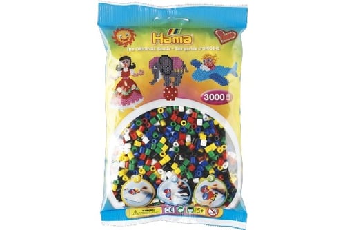 Hama Midi Perler 3000stk 6farver Mix