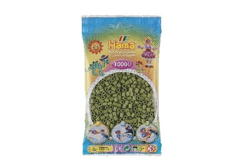 Hama midi perler 1000stk oliven