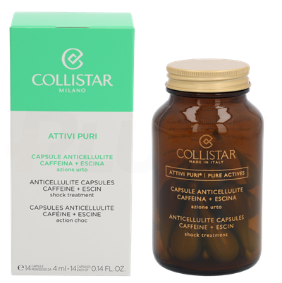 Collistar Pure Actives Anticellulite Kapsler Koffein + Escin 14 x 4 ml - Shock Treatment 56 ml  ⎮ 8015150251549 ⎮ GP_005039