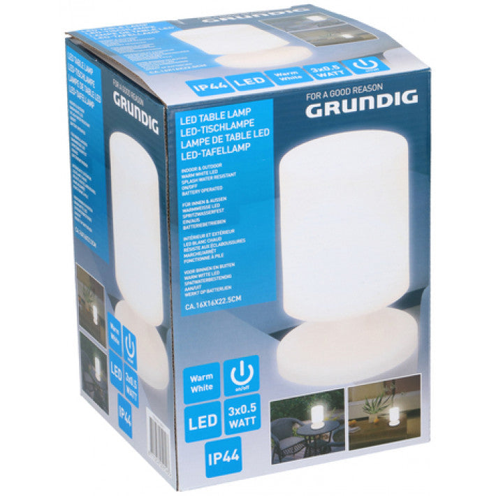 Grundig - Akkubetriebene Tischleuchte 22,5 x 16 cm