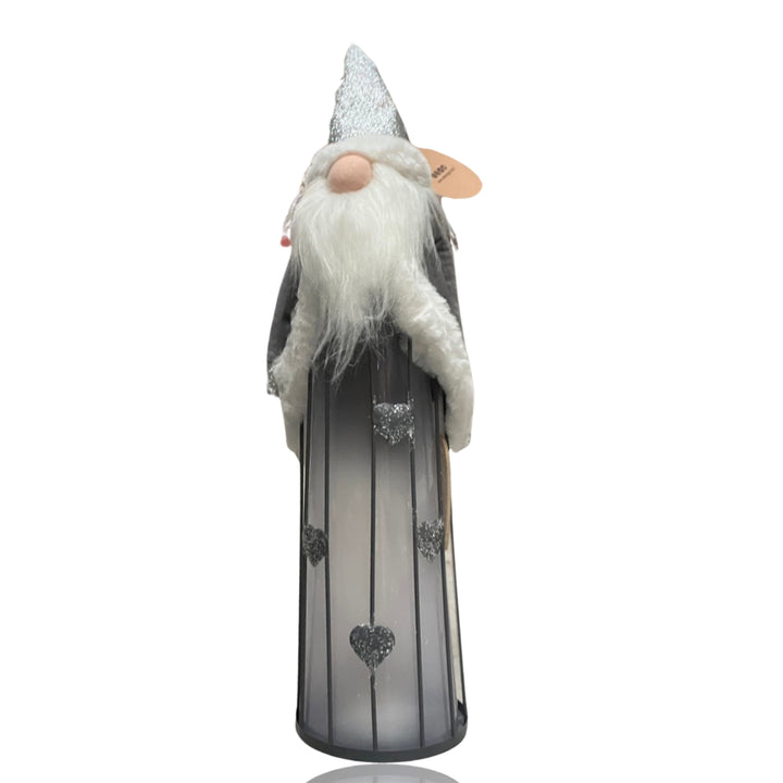 Krist – Graue Weihnachtsmannfigur 55 cm mit integrierter Beleuchtung