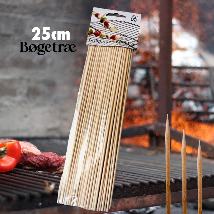 DS – Grillspieße aus Buchenholz, 40 Stück – 25 cm