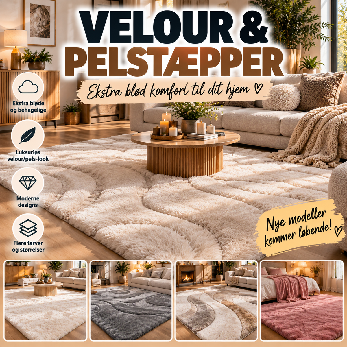 Velour & Pelstæpper