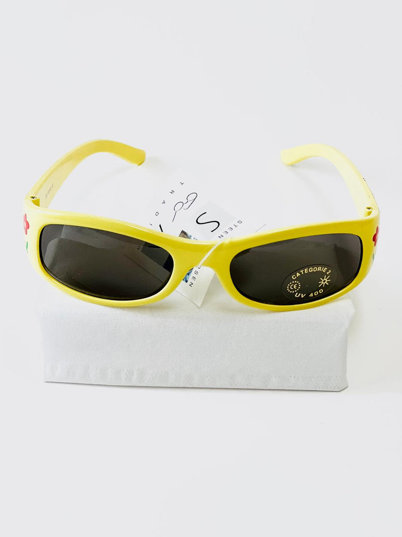 Kindersonnenbrille UV - Gelb mit Blumen