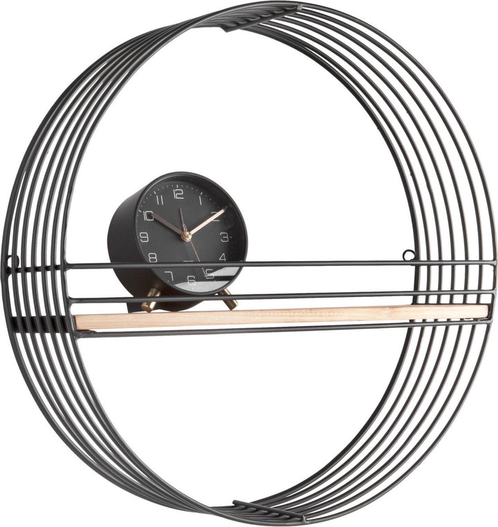 Wandständer Linea rund schwarz mit Ablage