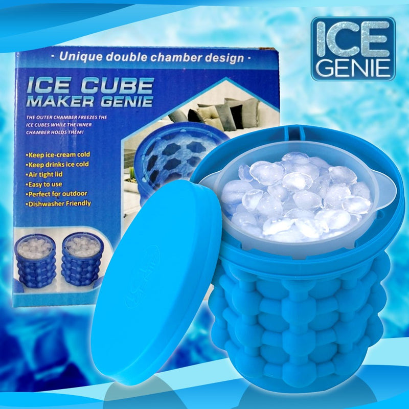 Eiswürfelform aus Silikon mit Deckel - Ice Cube Maker Genie