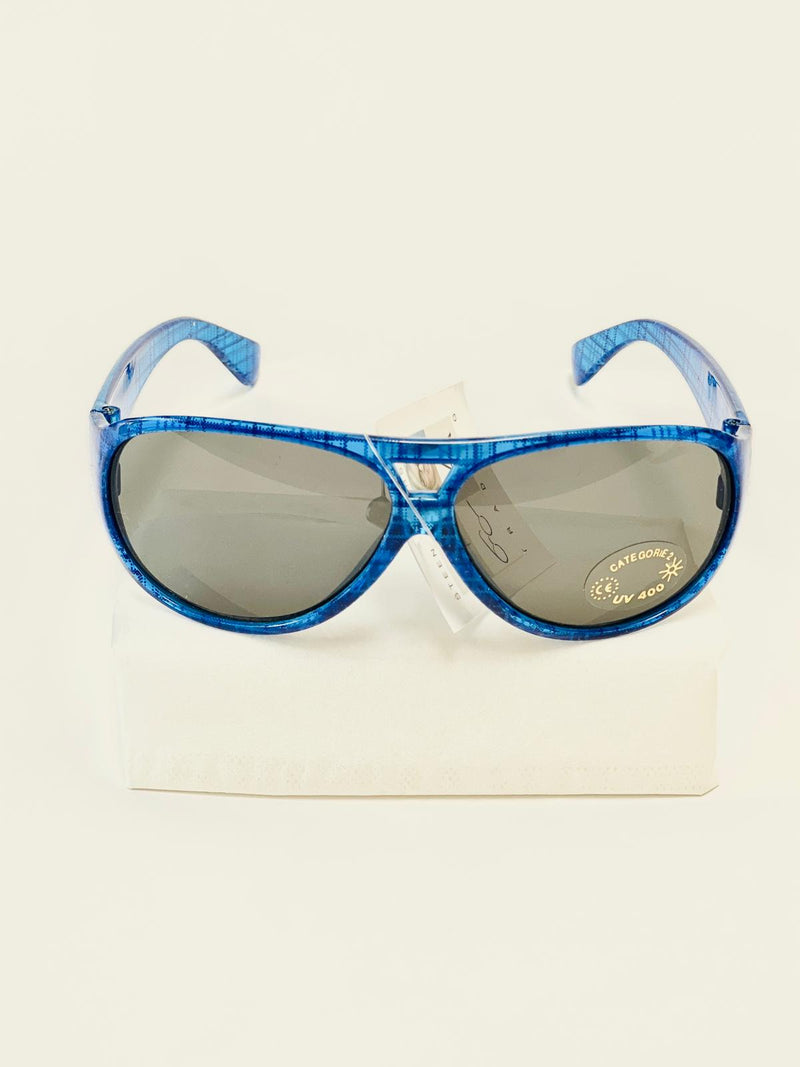 Kindersonnenbrille UV – klares Blau mit Streifen