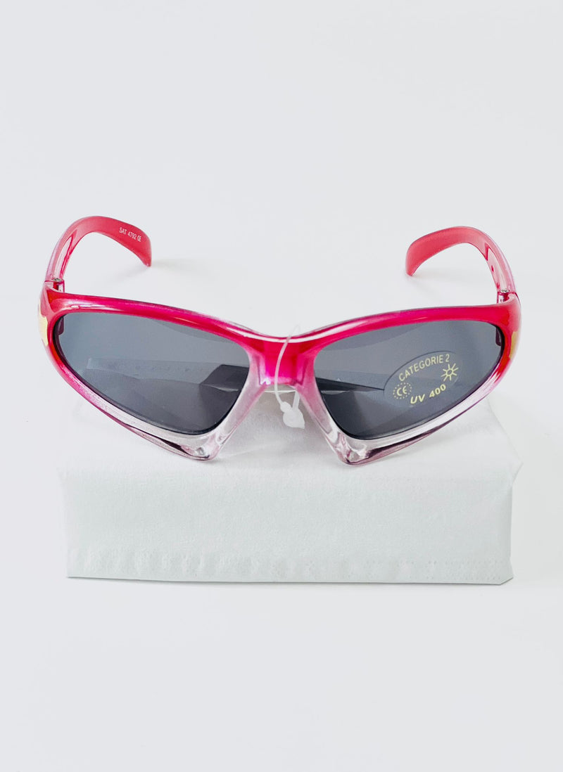Kindersonnenbrille UV – Rot &amp; Klar mit Flamme