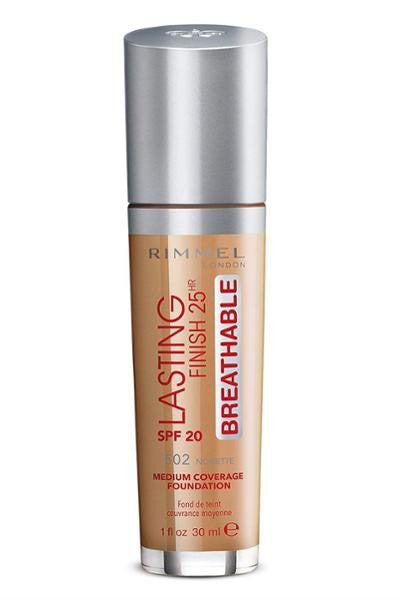 Rimmel Lasting Finish Foundation, mittlere Deckkraft, 25 Stunden, Lichtschutzfaktor 20, 30 ml, Noisette Nr. 502