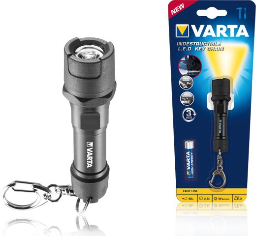 Varta Indestructible Nøglering lommelygte inkl batterier