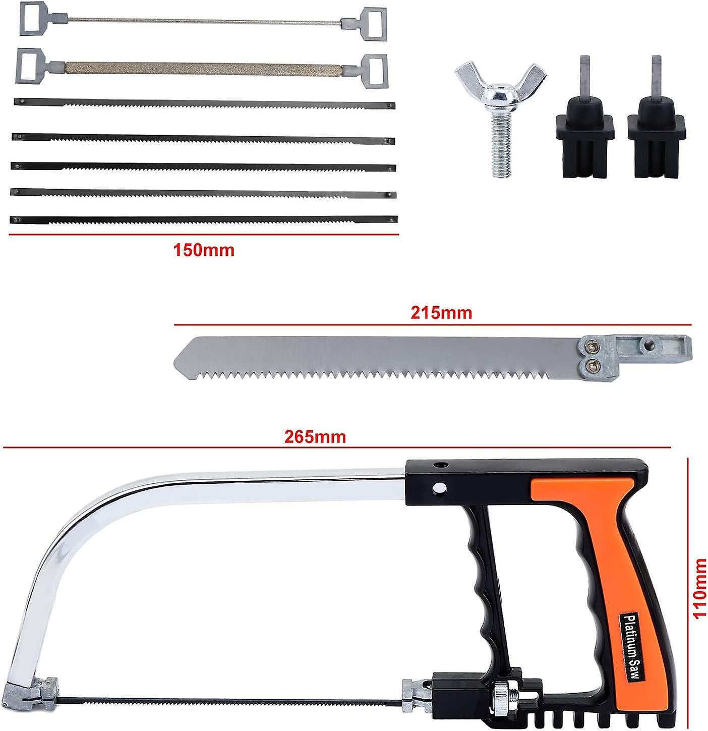 Pro Tools – 12-teiliges Sägeset für Fliesen, Holz, Metall, Kunststoff, Glas und mehr