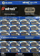 Wetell Barberblade – 20 pakker á 5 stk – Stainless Steel