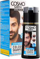 Cosmo Hårfarve/ Skæg Shampoo – [Natural Black] (180 ml)