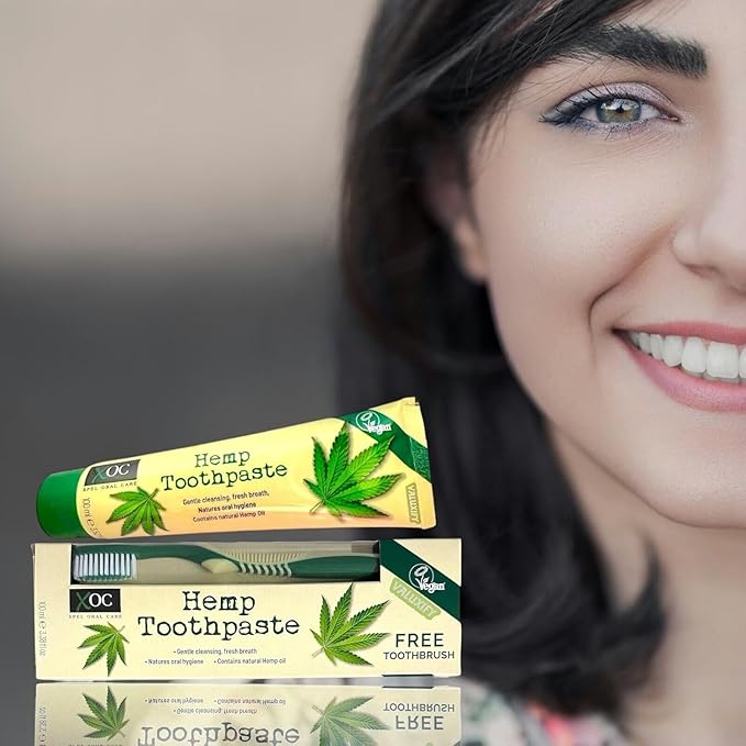 Hemp Tandpasta med gratis tandbørste 100ml