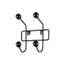 4living collection 4-krogs vægophæng Point i sort metal