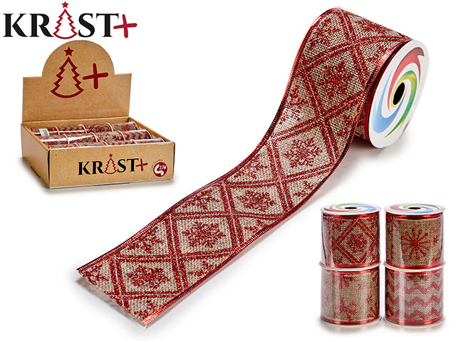 Krist Geschenkbandstoff mit Aufdruck 6,5 x 270 cm (zufällige Variante)