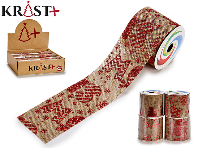 Graues Geschenkband mit Aufdruck 6,5 x 270 cm (Informationen lesen).