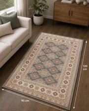 Vintage Oriental Tæppe – Grå/Beige 90 x 120 cm