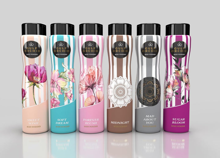 Gulf Orchid Talkum, Body Powder, Kropspudder, Parfumeret (Vælg Variant) 150g