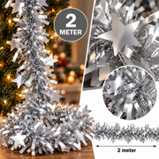 Krist – Girlande 200 x 9 cm – Metallic-Silber