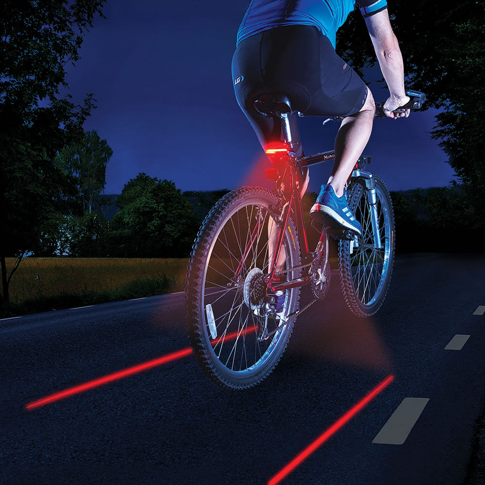 Kabelloses Rücklicht mit Blinklicht und Laser