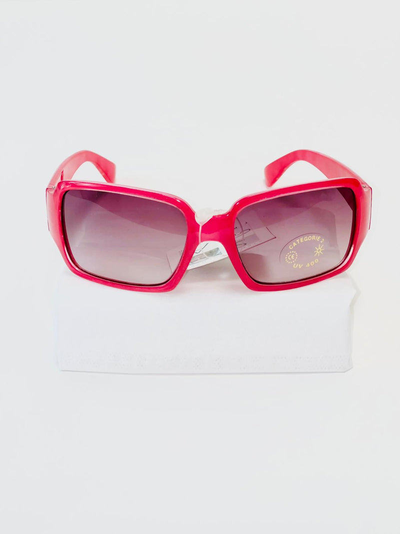 Kindersonnenbrille UV – rosa mit Blumen an der Seite