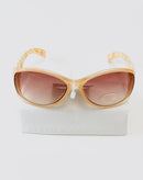 Kindersonnenbrille UV - Orange klar mit Blumen