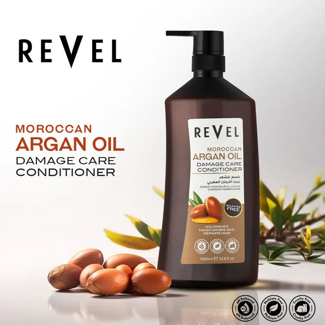 Revel 1000ml Balsam Moroccan Argan Olie, sulfatfri