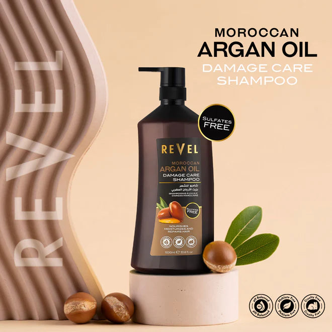 Revel 1000ml Shampoo Argan Olie, sulfatfri