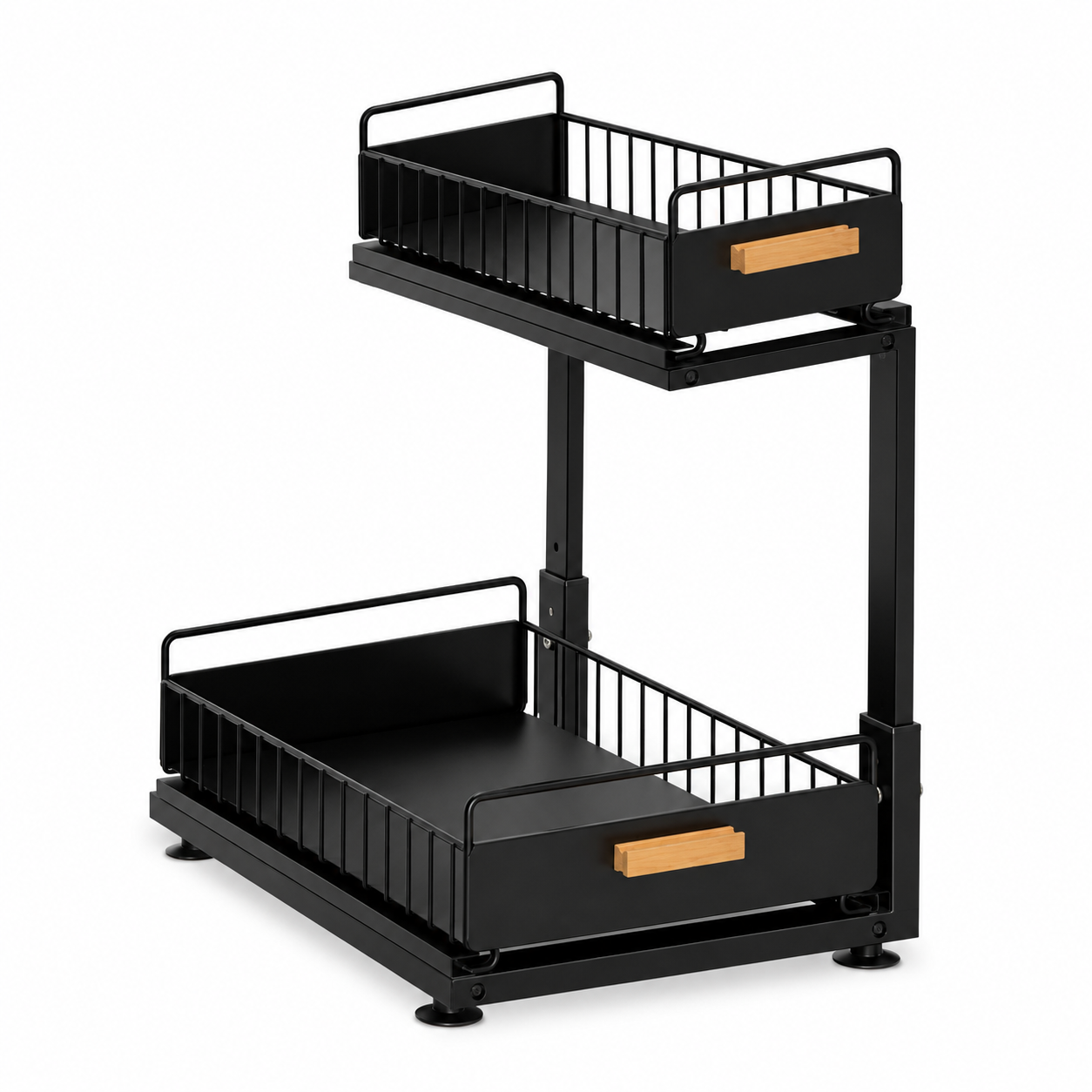 2-lags skabsorganizer med udtræksskuffer – 40 × 40 × 25 cm