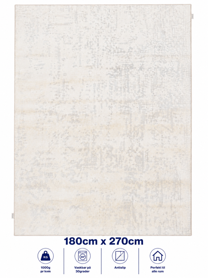 Stilrent tæppe 180x270 cm - Nordic Pearl Cream
