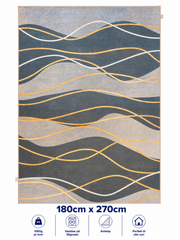 Stilrent tæppe 180x270 cm - Golden Waves