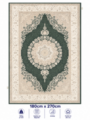 Stilrent tæppe 180x270 cm - Grøn Sultan