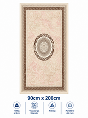 Tæppe / løber 90x200cm, Royal Medallion Rose