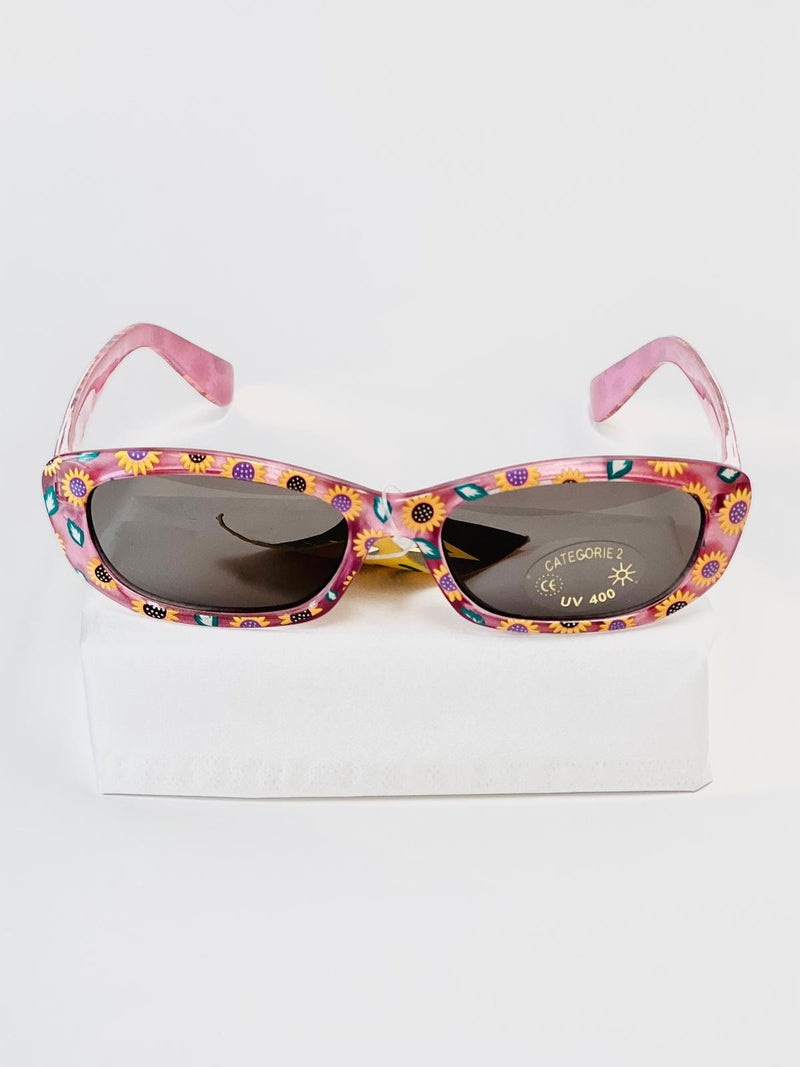 Kindersonnenbrille UV - Rosa mit Sommerblumen