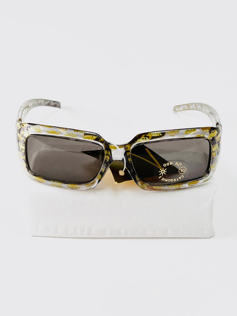 Kindersonnenbrille UV – klares Grau mit gelben Autos