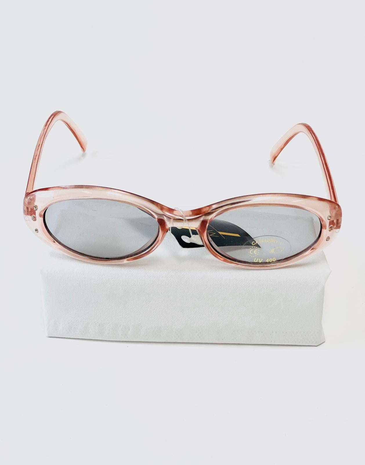 Kindersonnenbrille UV – Klares Rosa mit Diamantperlen
