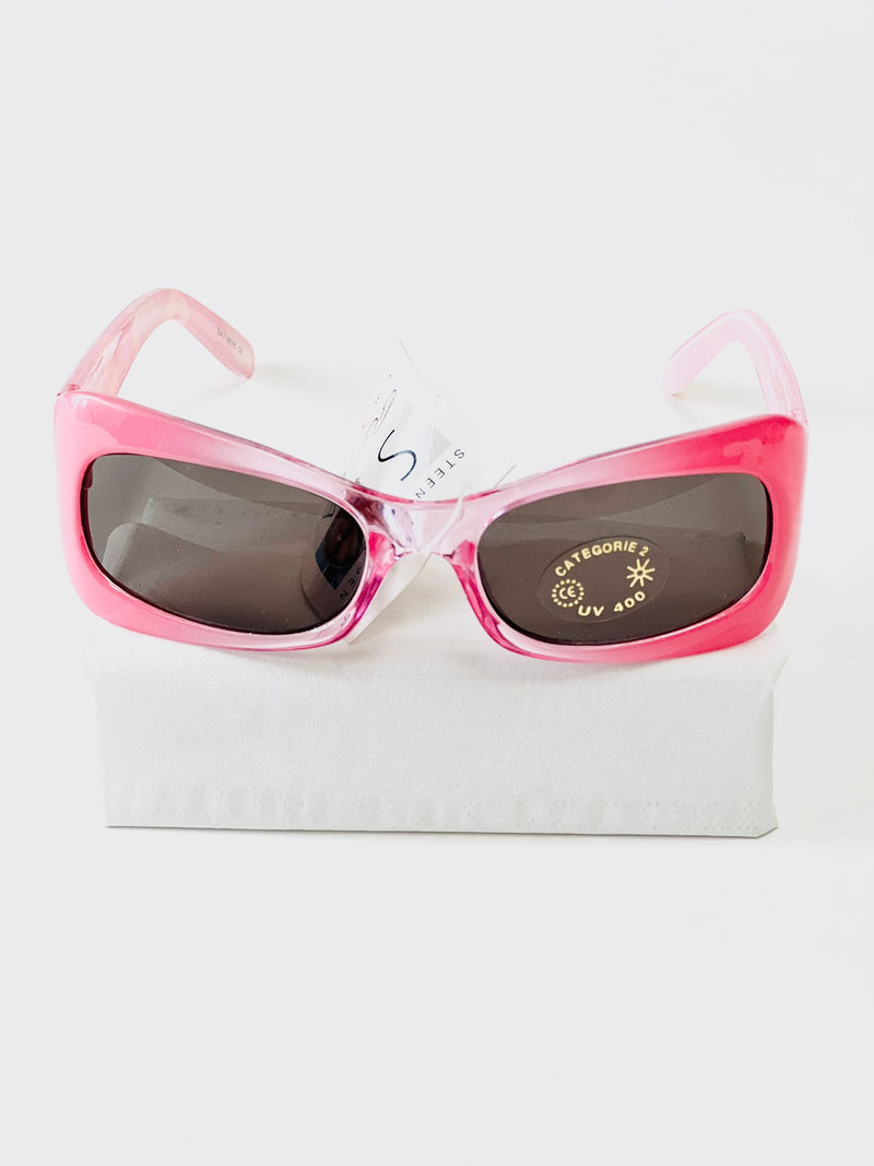 Kindersonnenbrille UV – Pink mit Farben an der Seite