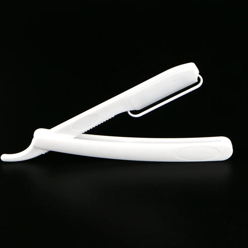 Bluezar Salon Razor – Klassisk Barberblade Holder (Hvid)