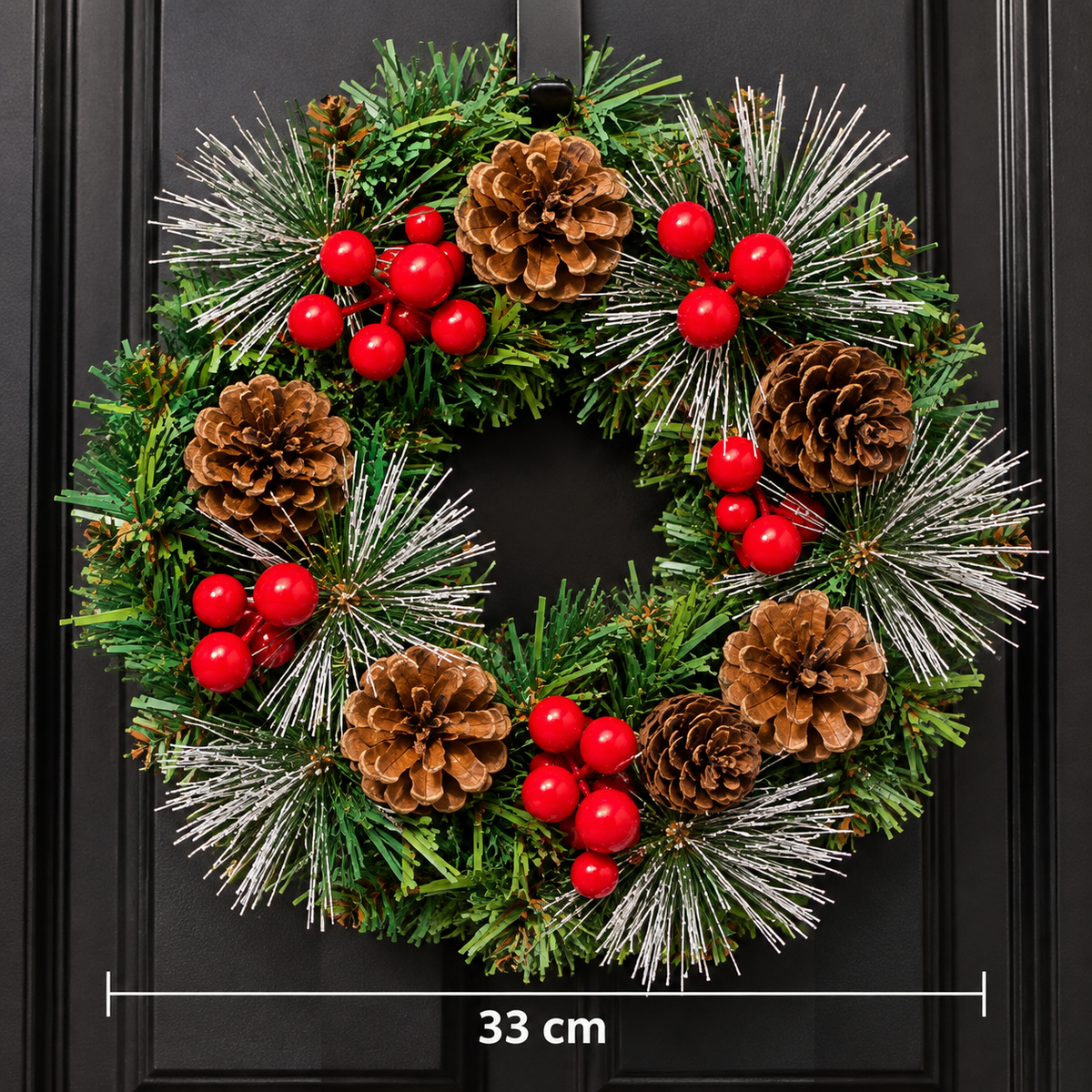 Krist – Weihnachtskranz 30 cm – Kiefer und Obst