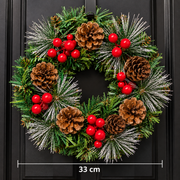 Krist – Weihnachtskranz 30 cm – Kiefer und Obst