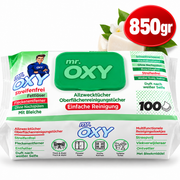 Mr. OXY XXL Rengøringsservietter – 100 stk. – 850 g – White Soap (Grøn)