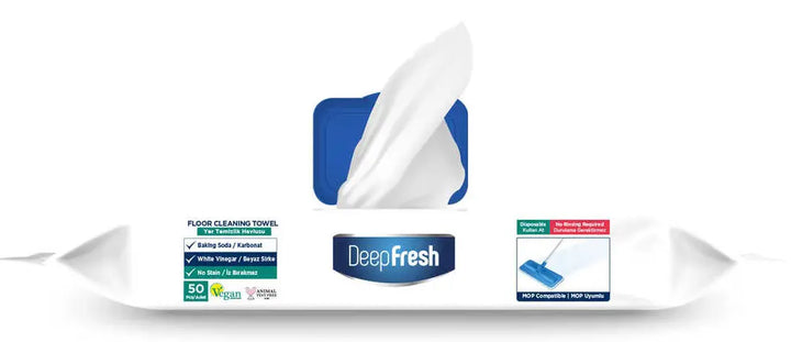 DeepFresh Mop / Gulvrensningsklude – 50 stk – Sæbeduft – Klar til brug