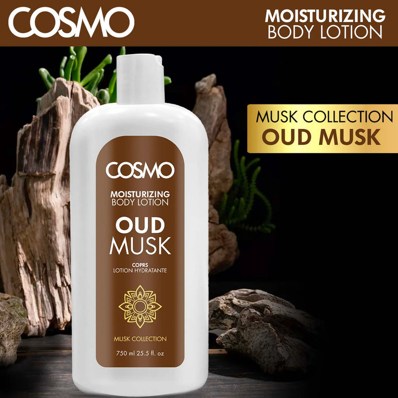 Cosmo 750ml Bodylotion Oud Musk, fugtgivende creme