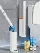 Toiletrenser med 8 Genopfyldningshoveder og Holder (tilfældig farve)