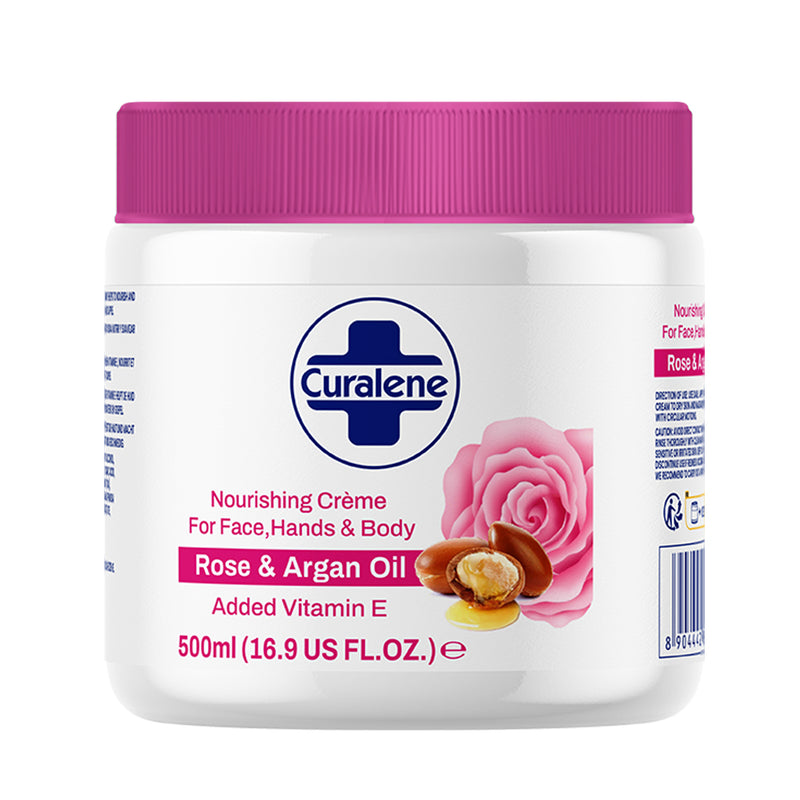 Curalene Fugtgivende creme 500ml Rose & Argan olie